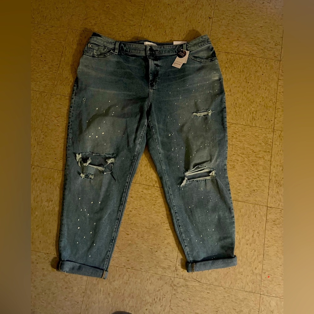 Plus size crop jeans